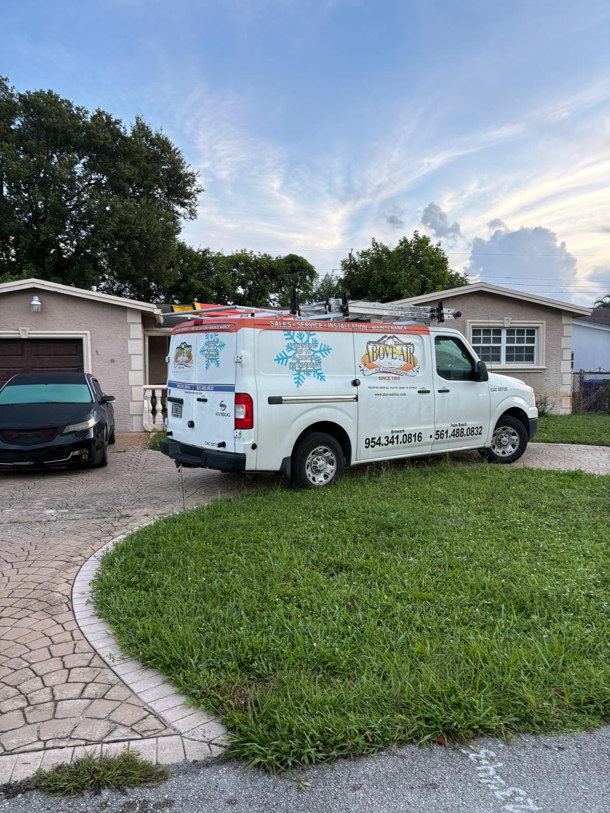 On site for a scheduled residential service call.